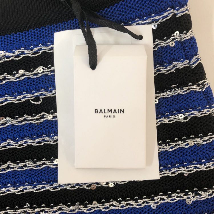 Balmain Balmain Striped Knit Mini Skirt Size 34 Size 25" / US 0 / IT 36 - 6 Thumbnail