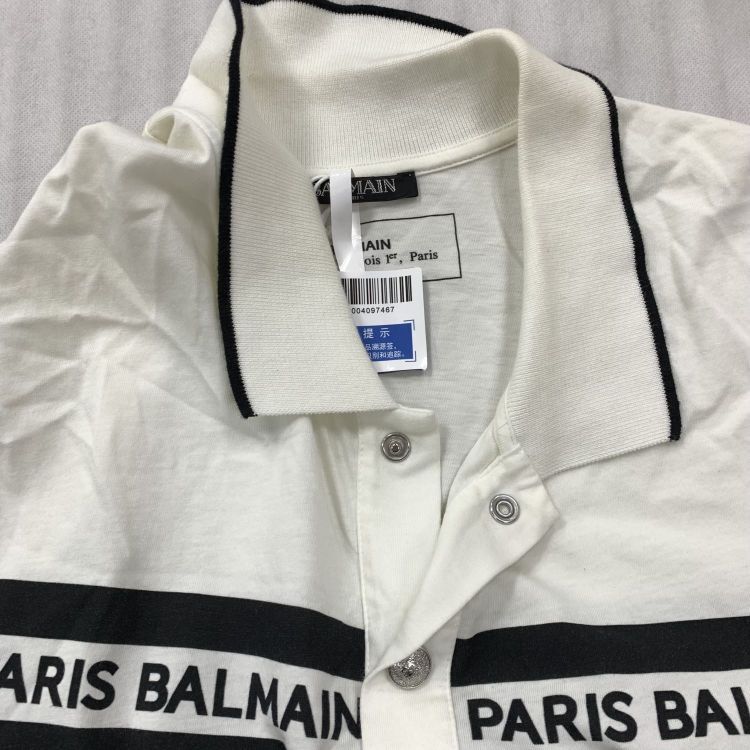 Balmain Balmain Logo Striped Polo Shirt XS Size US XS / EU 42 / 0 - 5 Thumbnail