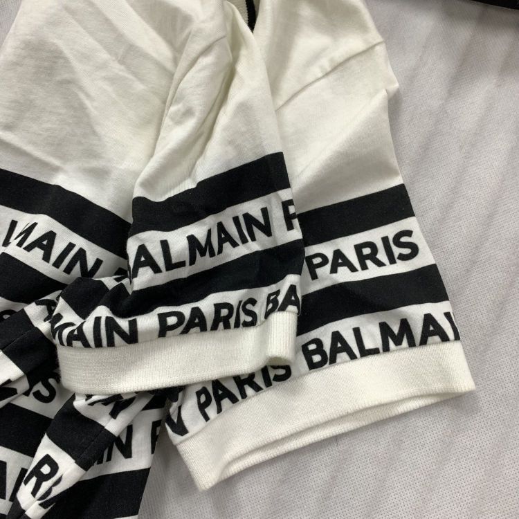 Balmain Balmain Logo Striped Polo Shirt XS Size US XS / EU 42 / 0 - 7 Thumbnail
