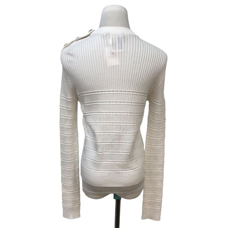 Balmain Balmain White Gold Button Sweater Size 34 Size XXS / US 00 / IT 34 - 2 Thumbnail