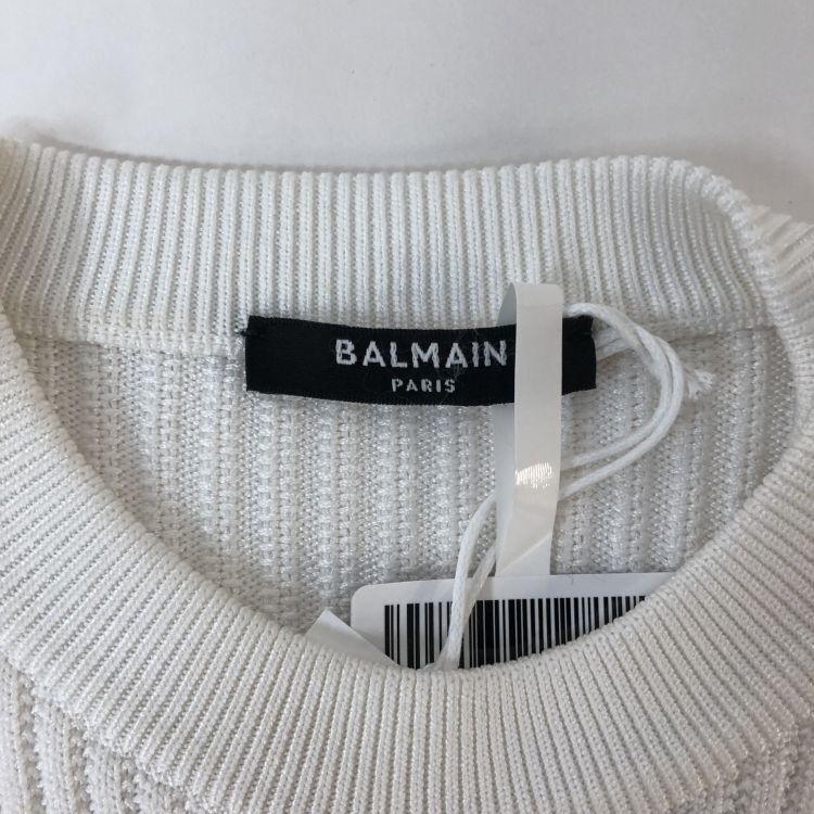 Balmain Balmain White Gold Button Sweater Size 34 Size XXS / US 00 / IT 34 - 3 Thumbnail