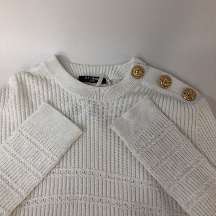Balmain Balmain White Gold Button Sweater Size 34 Size XXS / US 00 / IT 34 - 11 Thumbnail