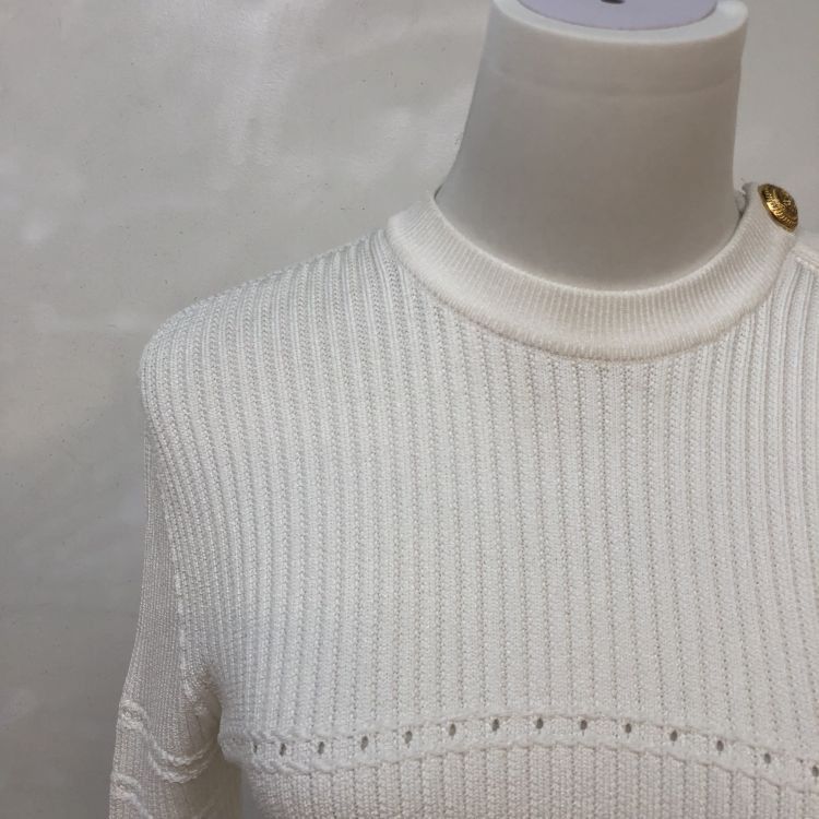 Balmain Balmain White Gold Button Sweater Size 34 Size XXS / US 00 / IT 34 - 7 Thumbnail