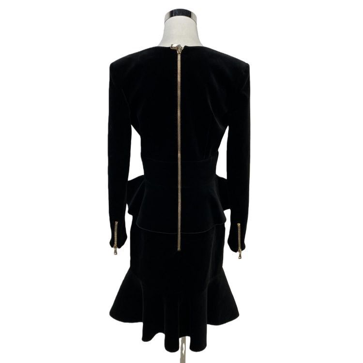 Balmain Balmain Velvet Tiered Dress Size 38 Size S / US 4 / IT 40 - 2 Thumbnail