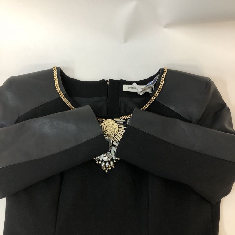 Pierre Balmain Pierre Balmain Embellished Leather Trim Mini Dress Size 36 Size XS / US 0-2 / IT 36-38 - 10 Thumbnail