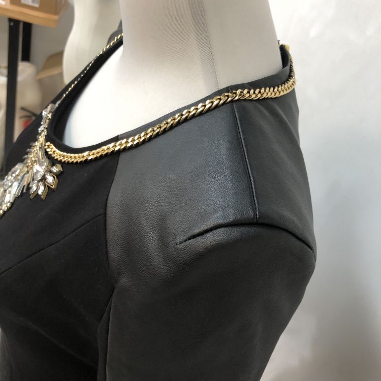 Pierre Balmain Pierre Balmain Embellished Leather Trim Mini Dress Size 36 Size XS / US 0-2 / IT 36-38 - 6 Thumbnail