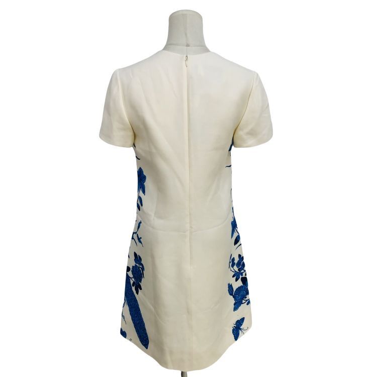 Valentino Valentino Blue Floral Print Mini Dress Size 40 Size S / US 4 / IT 40 - 2 Thumbnail