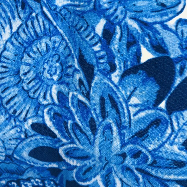 Valentino Valentino Blue Floral Print Mini Dress Size 40 Size S / US 4 / IT 40 - 8 Thumbnail