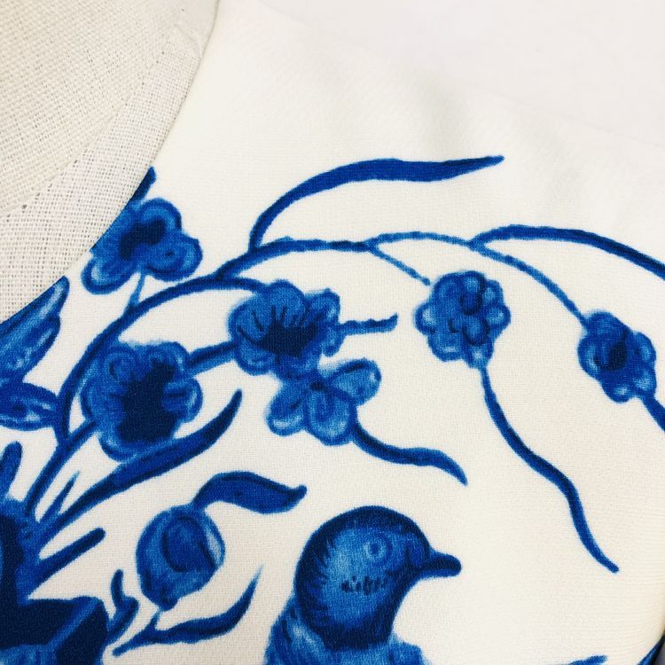 Valentino Valentino Blue Floral Print Mini Dress Size 40 Size S / US 4 / IT 40 - 7 Thumbnail
