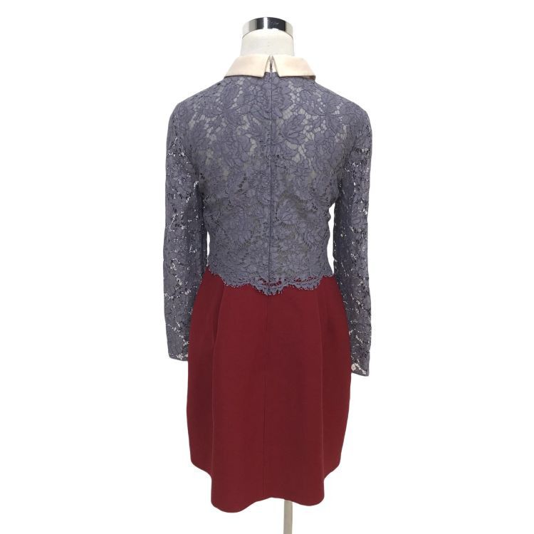 Valentino Valentino Lace Panel Bow Collar Midi Dress Size 44 Size M / US 6-8 / IT 42-44 - 2 Thumbnail