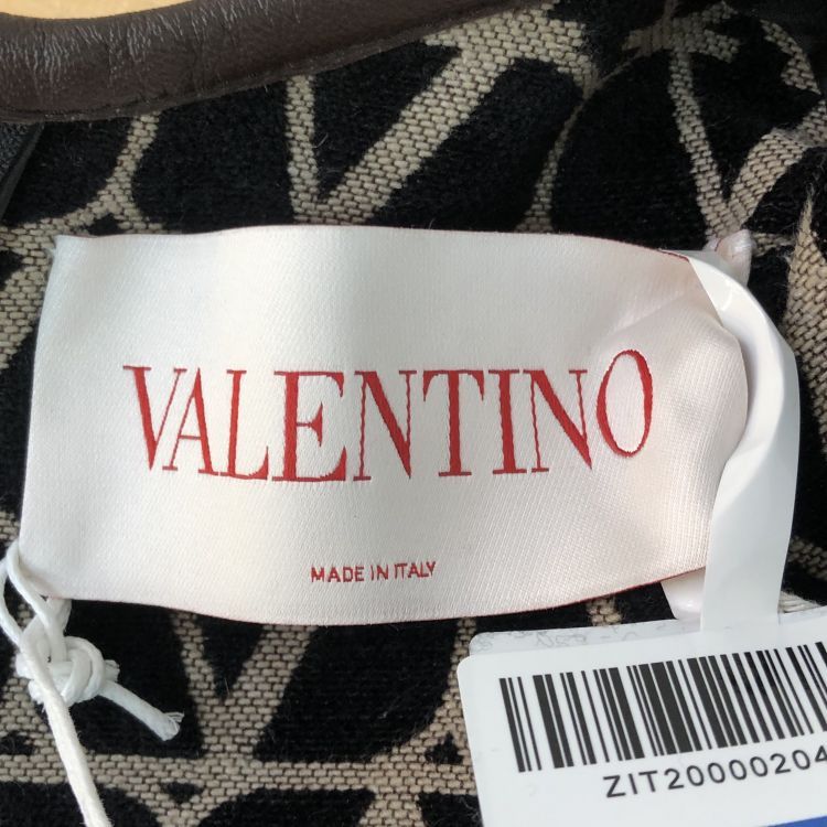 Valentino Valentino VLogo Pattern Leather Trim Dress Size 38 Size XS / US 0-2 / IT 36-38 - 3 Thumbnail