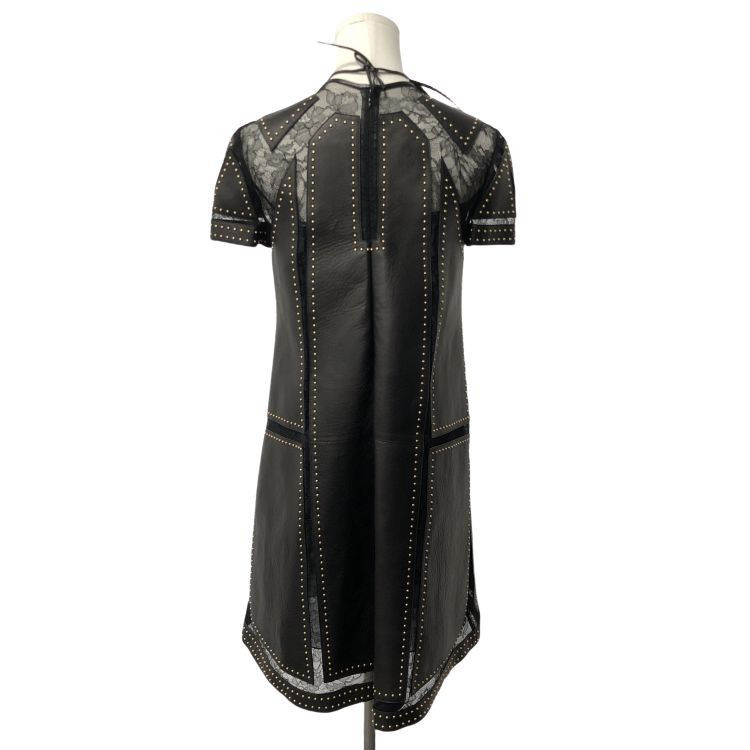 Valentino Valentino Studded Leather Lace Dress Size 42 Size M / US 6-8 / IT 42-44 - 2 Thumbnail