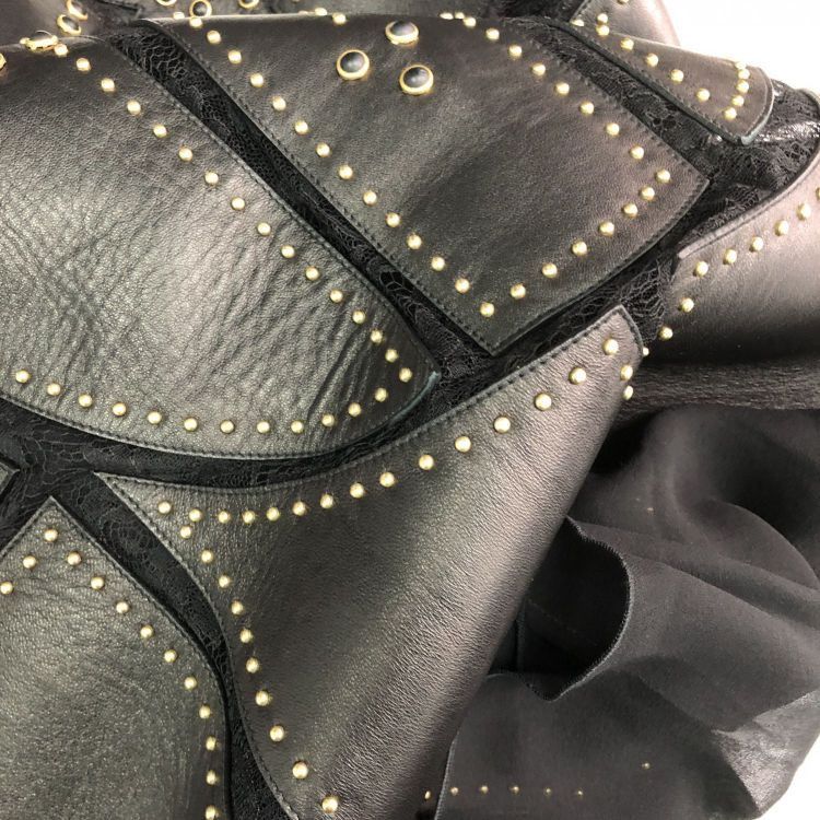Valentino Valentino Studded Leather Lace Dress Size 42 Size M / US 6-8 / IT 42-44 - 11 Thumbnail