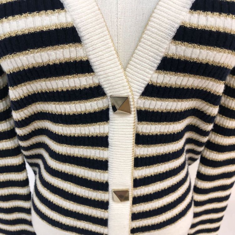Valentino Valentino Striped Knit Cardigan Size M Size M / US 6-8 / IT 42-44 - 7 Thumbnail