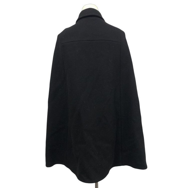 RED Valentino RED Valentino Black Ruffled Wool Blend Cape Size 36 Size XS / US 0-2 / IT 36-38 - 2 Thumbnail