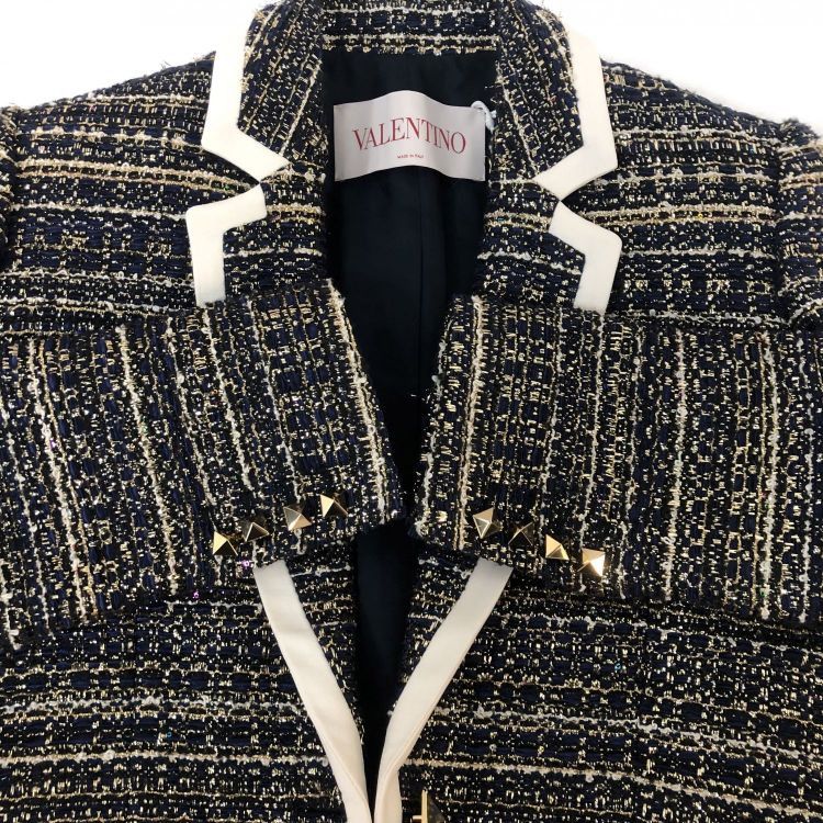 Valentino Valentino Tweed Studded Blazer Size 38 Size XS / US 0-2 / IT 36-38 - 12 Thumbnail