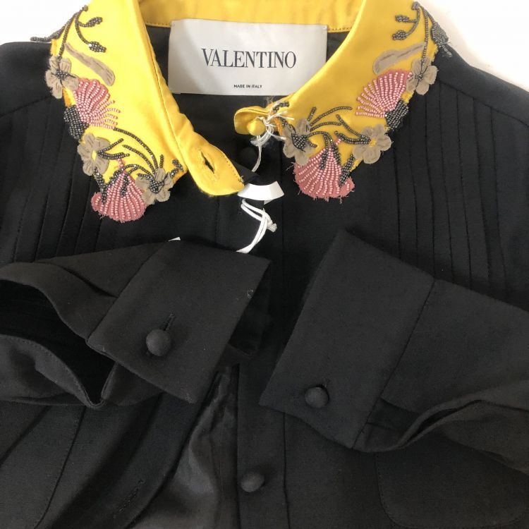 Valentino Valentino Beaded Collar Wool Coat Size 38 Size XS / US 0-2 / IT 36-38 - 11 Thumbnail