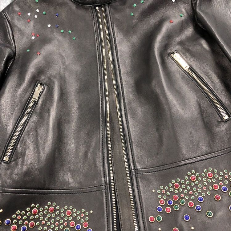Valentino Valentino Gemstone Studded Leather Jacket Size 38 Size XS / US 0-2 / IT 36-38 - 8 Thumbnail