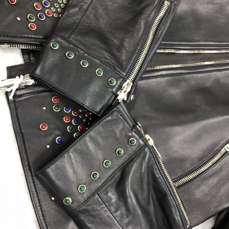 Valentino Valentino Gemstone Studded Leather Jacket Size 38 Size XS / US 0-2 / IT 36-38 - 10 Thumbnail