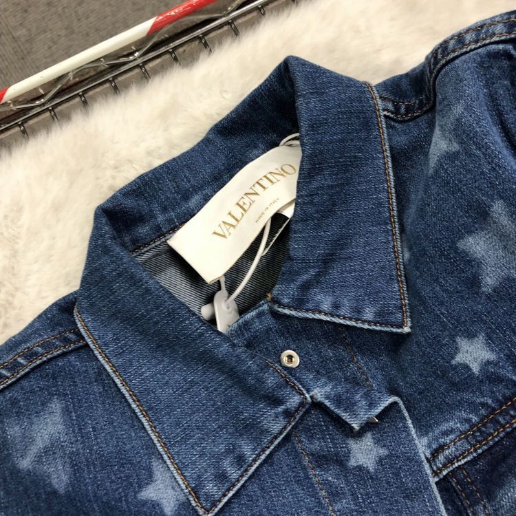 Valentino Valentino Star Print Denim Jacket Size 38 Size XS / US 0-2 / IT 36-38 - 6 Thumbnail