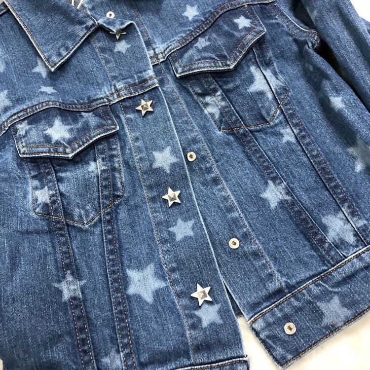 Valentino Valentino Star Print Denim Jacket Size 38 Size XS / US 0-2 / IT 36-38 - 7 Thumbnail