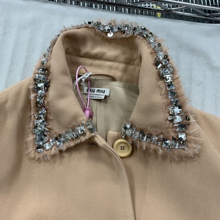 Miu Miu Miu Miu Rhinestone Collar Ruffle Cuff Jacket Size 36 Size XS / US 0-2 / IT 36-38 - 6 Thumbnail