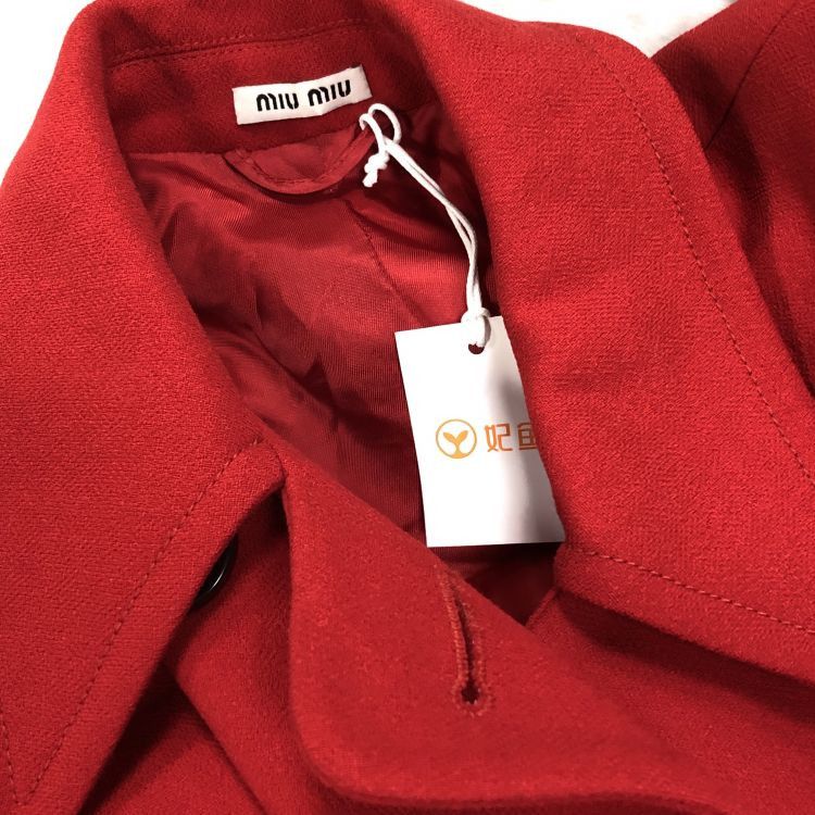 Miu Miu Miu Miu Red Double Breasted Coat Size 38 Size XS / US 0-2 / IT 36-38 - 6 Thumbnail