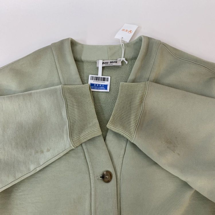 Miu Miu Miu Miu Logo Patch Cotton Cardigan Size S Size S / US 4 / IT 40 - 15 Thumbnail