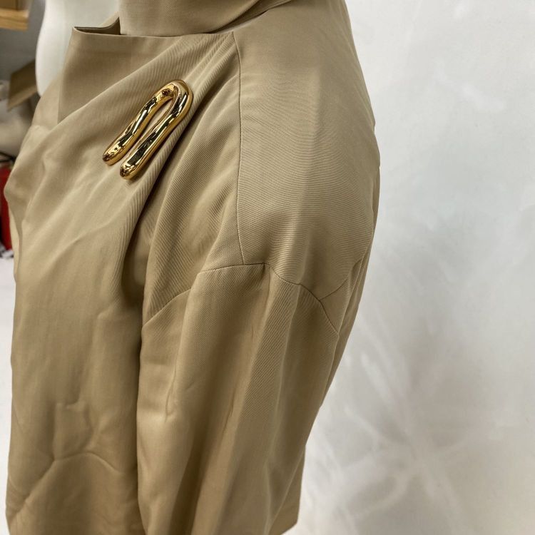 Bottega Veneta Bottega Veneta Khaki Wrap Jacket Size 38 Size XS / US 0-2 / IT 36-38 - 8 Thumbnail