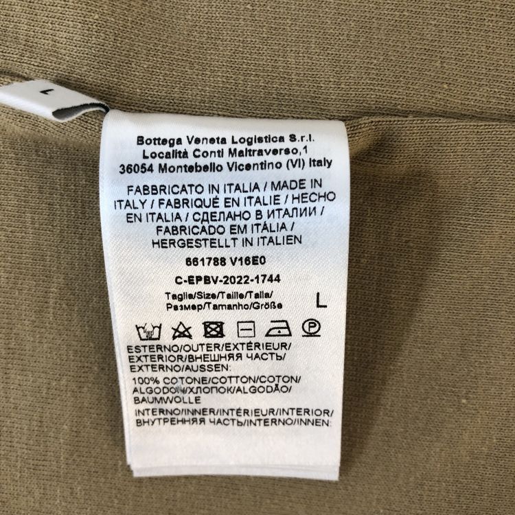 Bottega Veneta Bottega Veneta Green Cotton T-Shirt Size L Size US L / EU 52-54 / 3 - 3 Thumbnail