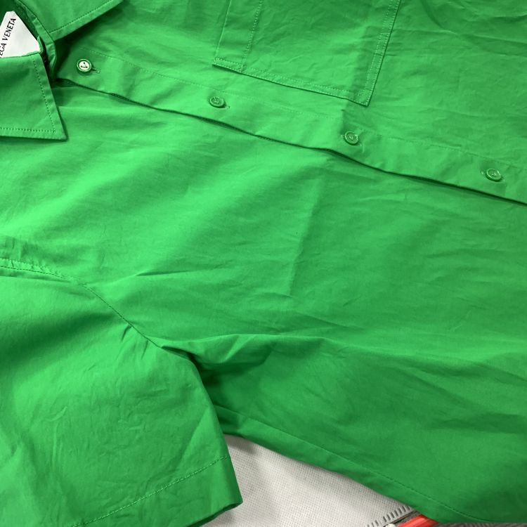 Bottega Veneta Bottega Veneta Green Cotton Button Up Shirt Size 38 Size XS / US 0-2 / IT 36-38 - 8 Thumbnail