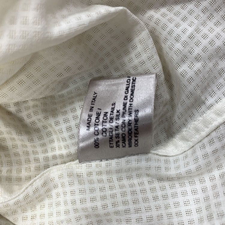 Bottega Veneta Bottega Veneta White Textured Feather Detail Top Size 38 Size XS / US 0-2 / IT 36-38 - 4 Thumbnail