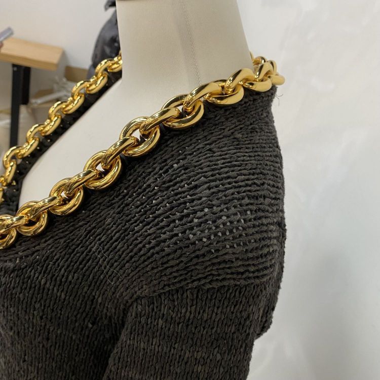 Bottega Veneta Bottega Veneta Gold Chain Knit Sweater Size XS Size XS / US 0-2 / IT 36-38 - 7 Thumbnail