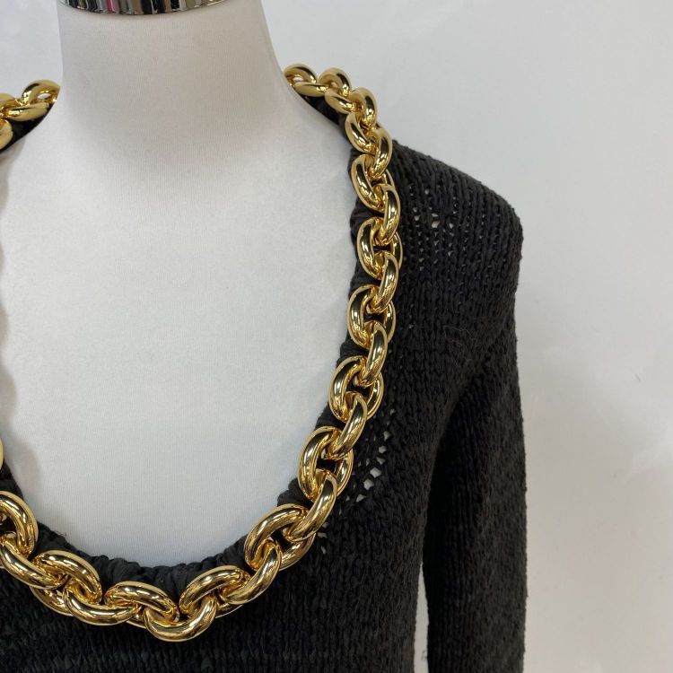 Bottega Veneta Bottega Veneta Gold Chain Knit Sweater Size XS Size XS / US 0-2 / IT 36-38 - 6 Thumbnail