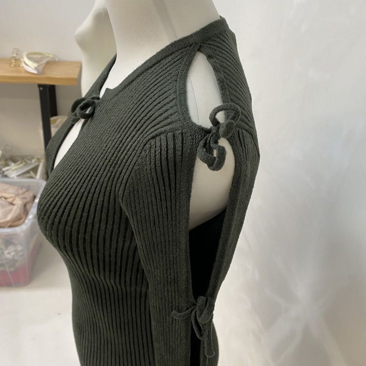 Bottega Veneta Bottega Veneta Ribbed Tie-Detail Sweater Size M Size M / US 6-8 / IT 42-44 - 6 Thumbnail