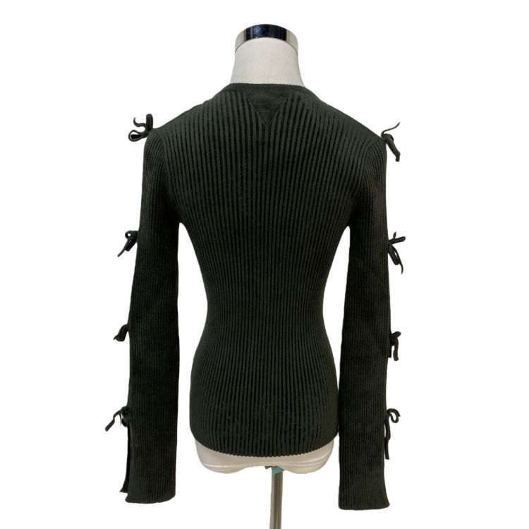 Bottega Veneta Bottega Veneta Ribbed Tie-Detail Sweater Size M Size M / US 6-8 / IT 42-44 - 2 Thumbnail