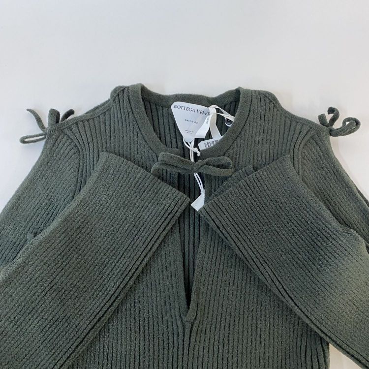 Bottega Veneta Bottega Veneta Ribbed Tie-Detail Sweater Size M Size M / US 6-8 / IT 42-44 - 8 Thumbnail