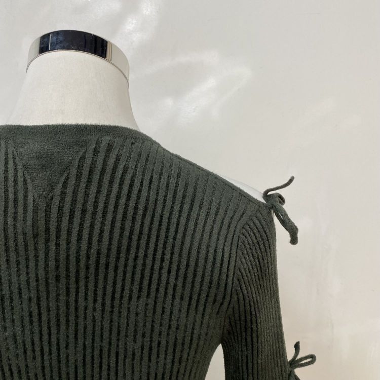 Bottega Veneta Bottega Veneta Ribbed Tie-Detail Sweater Size M Size M / US 6-8 / IT 42-44 - 7 Thumbnail