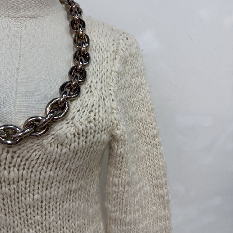 Bottega Veneta Bottega Veneta Chain Detail Knit Midi Dress Size S Size S / US 4 / IT 40 - 7 Thumbnail