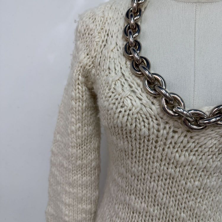Bottega Veneta Bottega Veneta Chain Detail Knit Midi Dress Size S Size S / US 4 / IT 40 - 6 Thumbnail