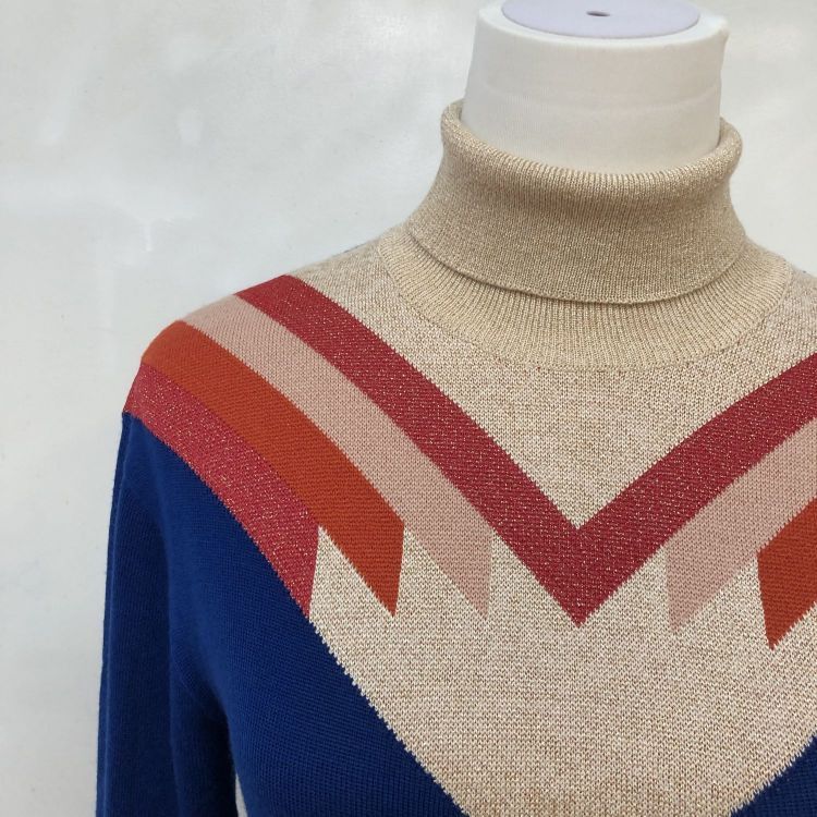 Bottega Veneta Bottega Veneta Chevron Turtleneck Sweater Size 40 Size S / US 4 / IT 40 - 5 Thumbnail