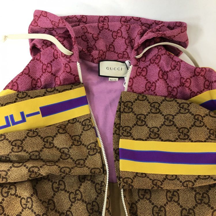 Gucci Gucci GG Monogram Colorblock Zip Hoodie Jacket Size S Size US S / EU 44-46 / 1 - 11 Thumbnail