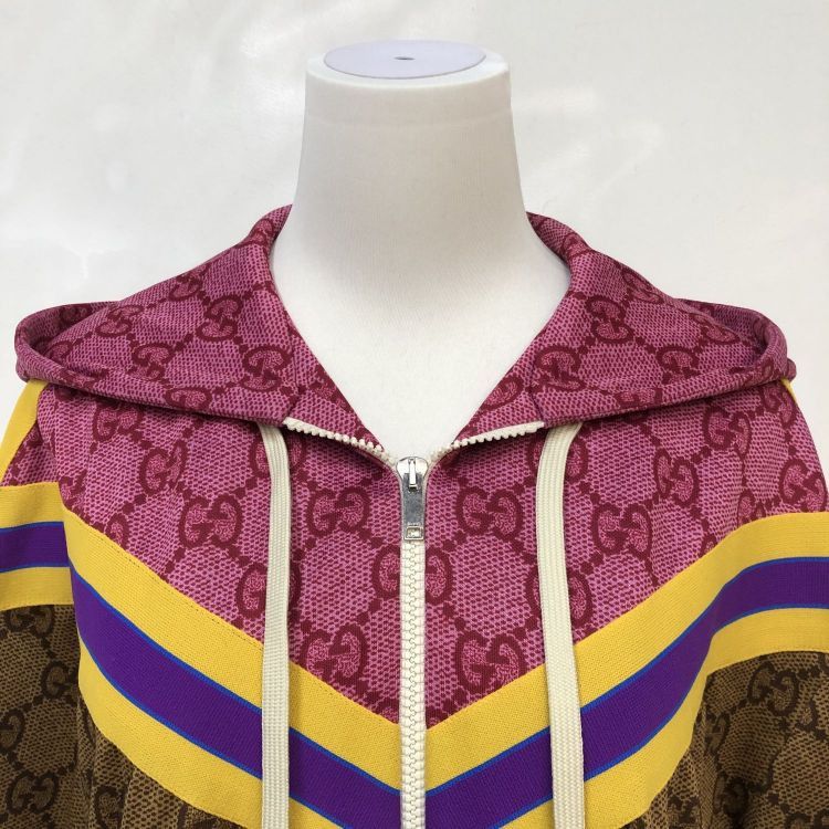 Gucci Gucci GG Monogram Colorblock Zip Hoodie Jacket Size S Size US S / EU 44-46 / 1 - 7 Thumbnail