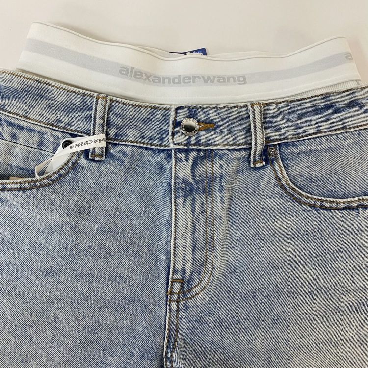 Alexander Wang Alexander Wang Logo Elastic Waist Denim Shorts Size 25 Size 25" / US 0 / IT 36 - 10 Thumbnail