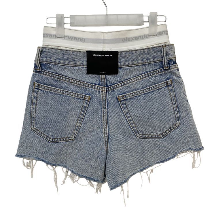 Alexander Wang Alexander Wang Logo Elastic Waist Denim Shorts Size 25 Size 25" / US 0 / IT 36 - 2 Thumbnail