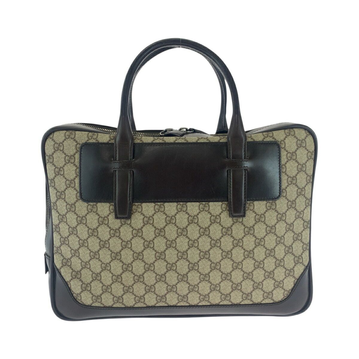 Gucci Gucci Gucci GG Supreme Canvas Leather Briefcase Textile Business Bag 101666 DUTY FREE for USA Size ONE SIZE - 2 Thumbnail