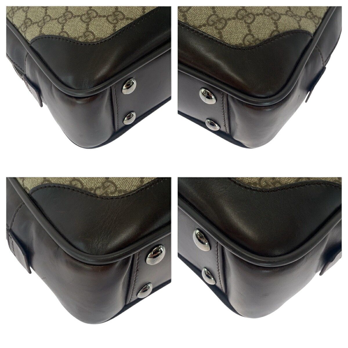 Gucci Gucci Gucci GG Supreme Canvas Leather Briefcase Textile Business Bag 101666 DUTY FREE for USA Size ONE SIZE - 3 Thumbnail