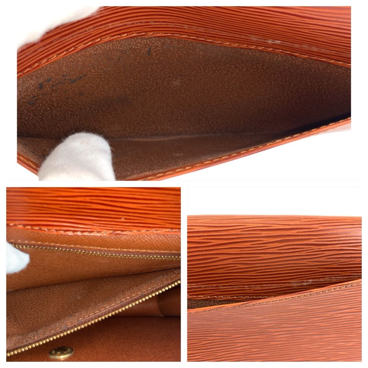Louis Vuitton Louis Vuitton Louis Vuitton Montaigne 27 Epi Clutch Bag Leather Clutch Bag M52653 DUTY FREE for USA Size ONE SIZE - 6 Thumbnail