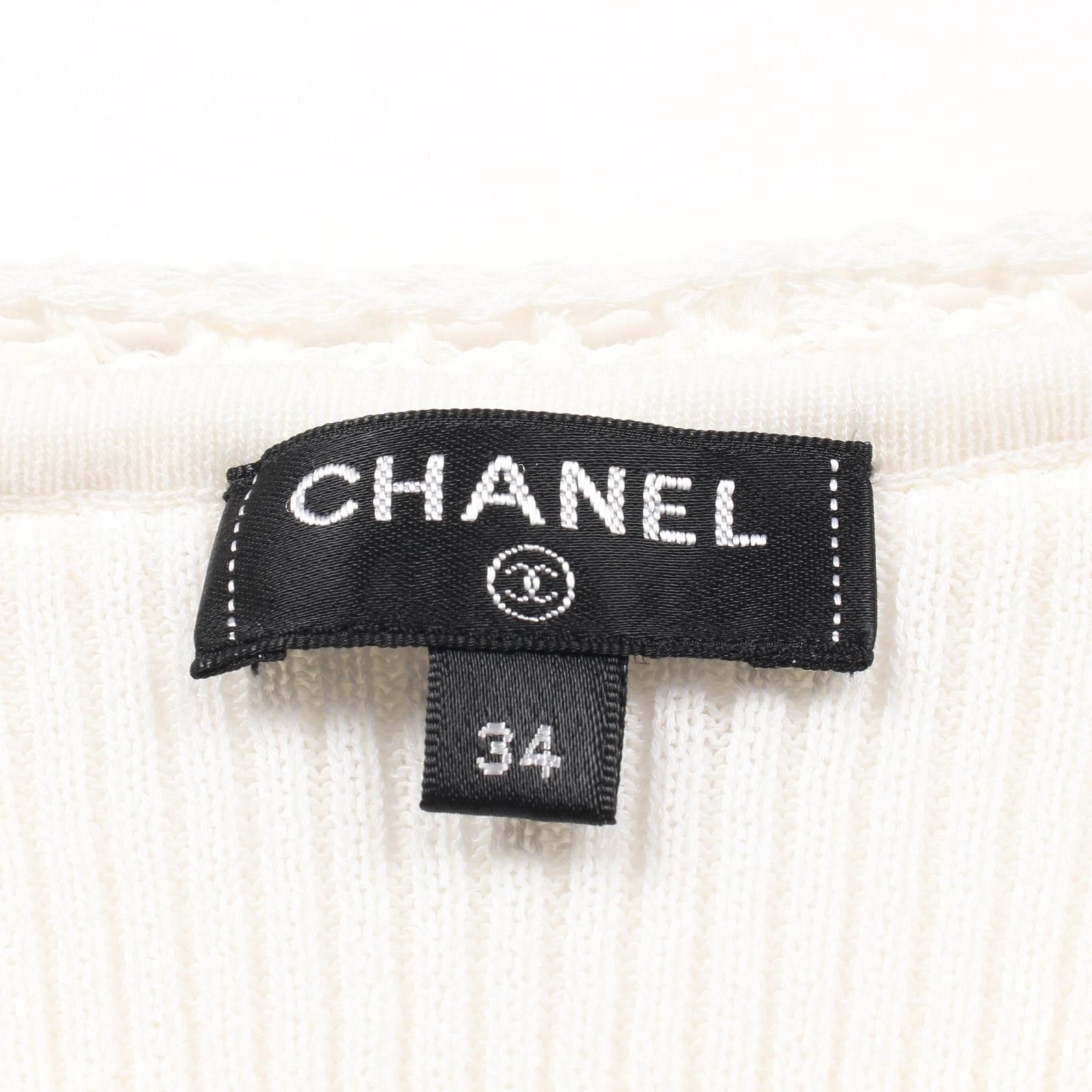 Chanel Chanel Chanel Coco Mark Cotton Knit Top Textile Tops P58525K07650 DUTY FREE for USA Size ONE SIZE - 3 Thumbnail
