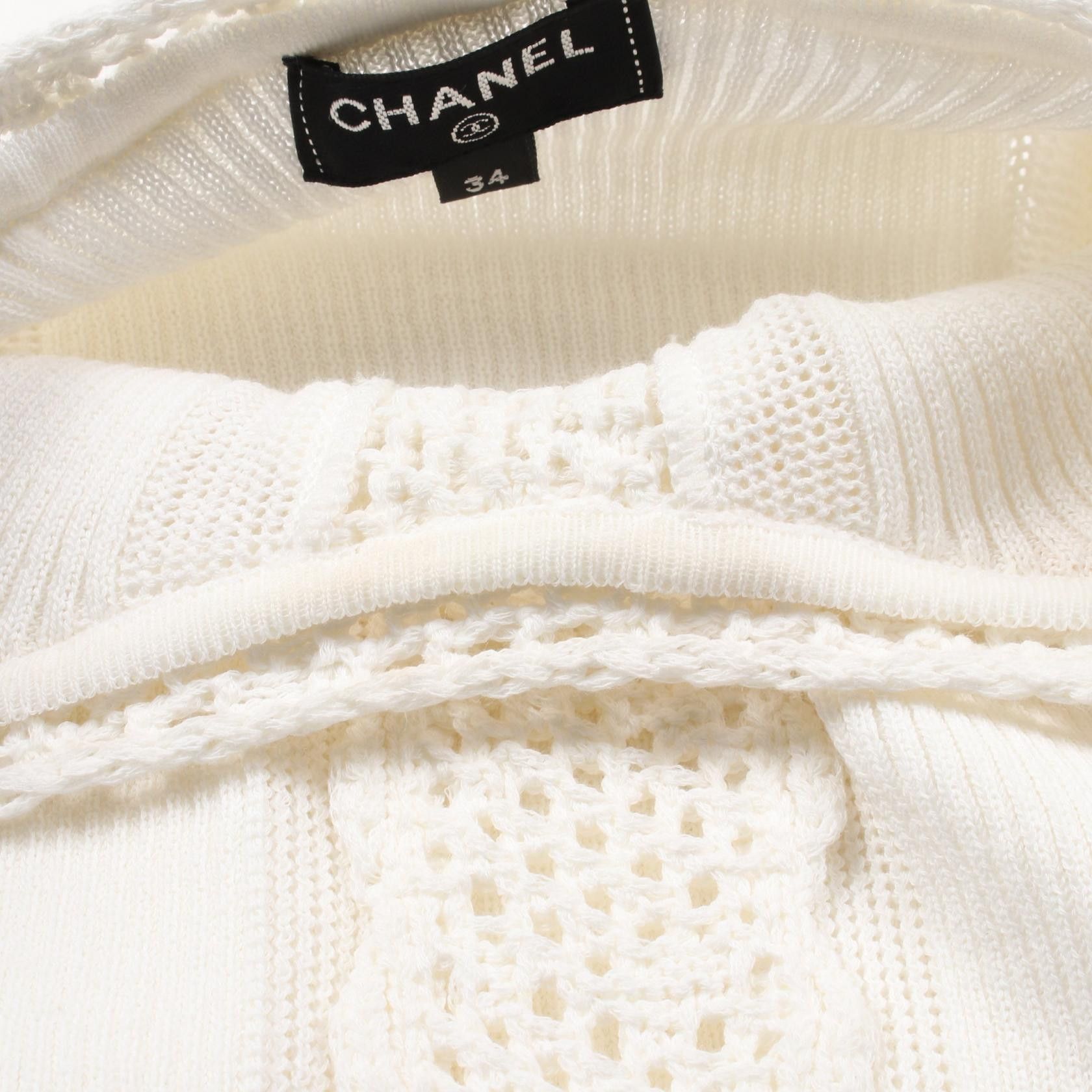 Chanel Chanel Chanel Coco Mark Cotton Knit Top Textile Tops P58525K07650 DUTY FREE for USA Size ONE SIZE - 6 Thumbnail